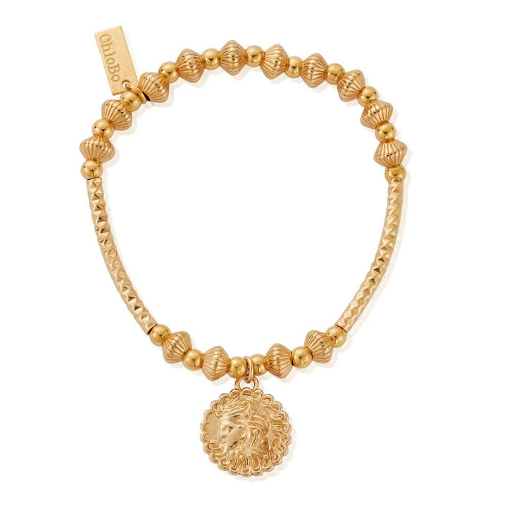 ChloBo Gold Pattern Noodle Disc Goddess Bracelet Image 1