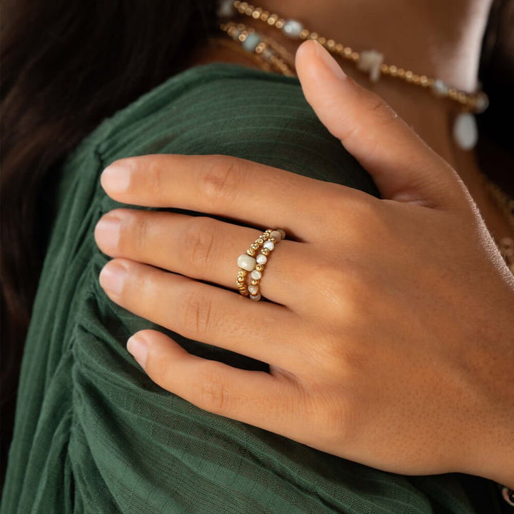 Chlobo Gold Peace and Balance set of 2 Rings - MococoChloBoGRSET1AP/WEB9509666135732Rings