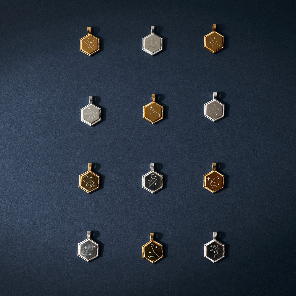ChloBo Gold Personalised Hexagon Coin Necklace Image 10