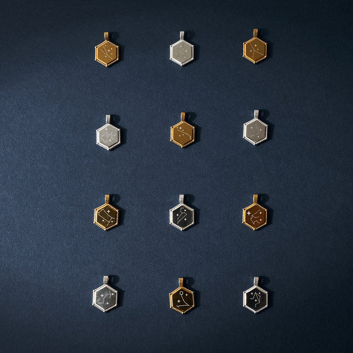 ChloBo Gold Personalised Hexagon Coin Necklace Image 10