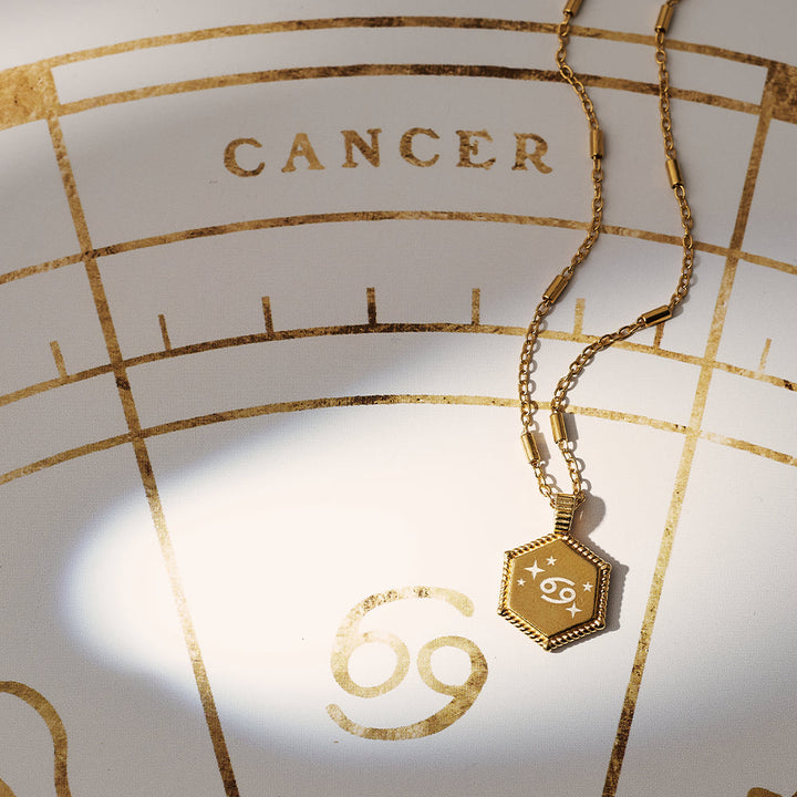 ChloBo Gold Personalised Hexagon Coin Necklace Image 8