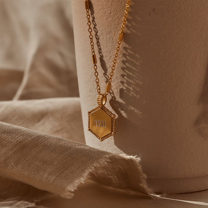 ChloBo Gold Personalised Hexagon Coin Necklace - MococoChloBoPGNCC3267/WEB9509578659692Necklaces