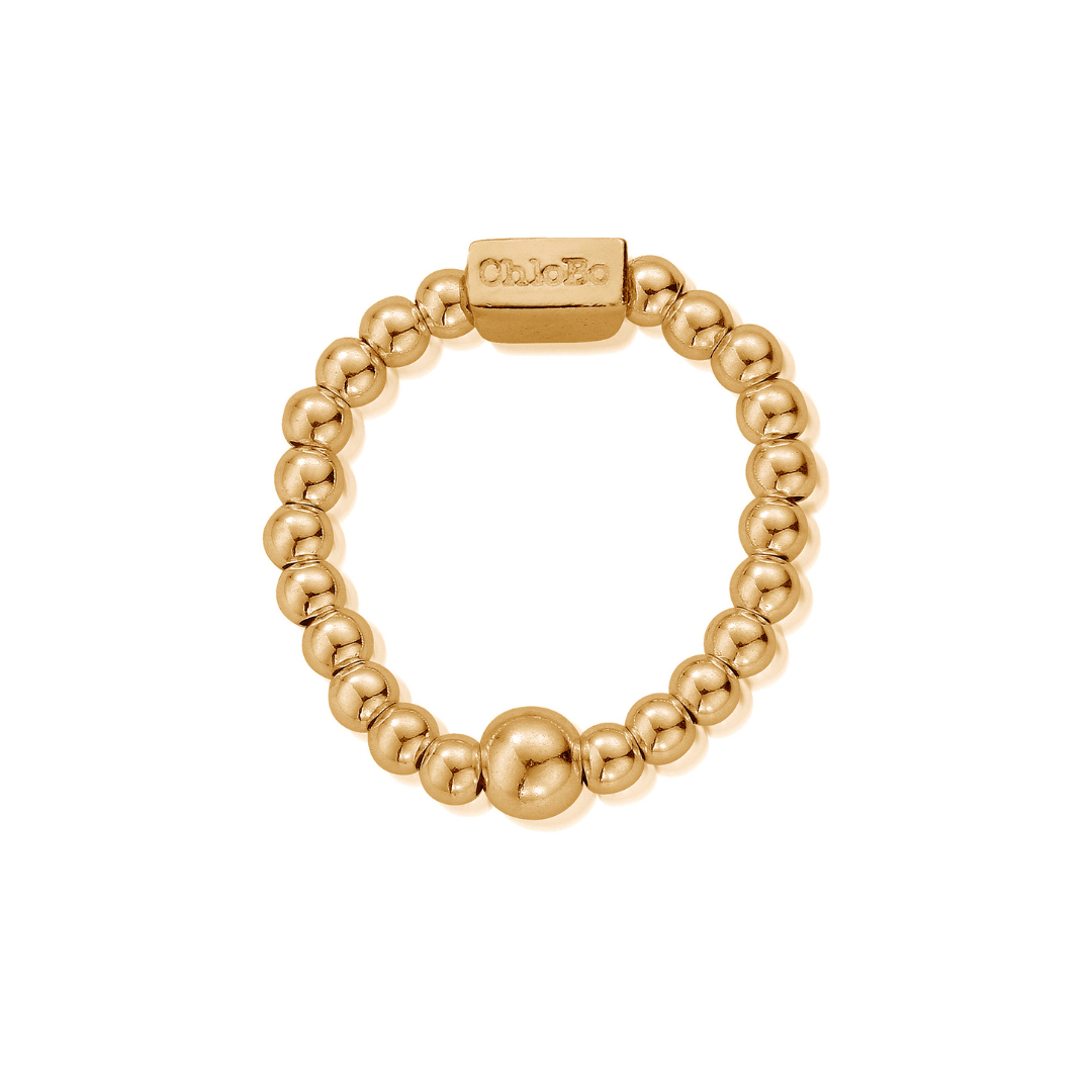 ChloBo Gold Plain Mini Ball Ring - MococoChloBoGRM15060436640923Rings