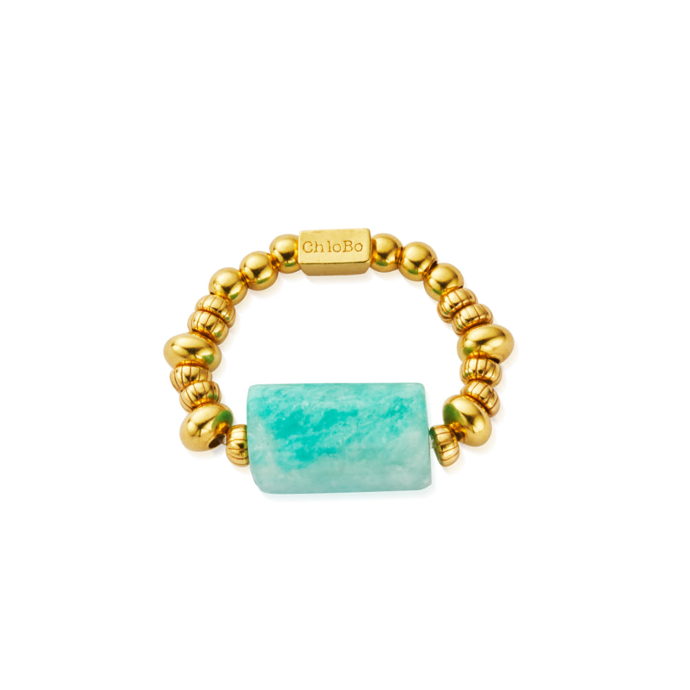 Chlobo Gold Spirit Stone Balance Ring image