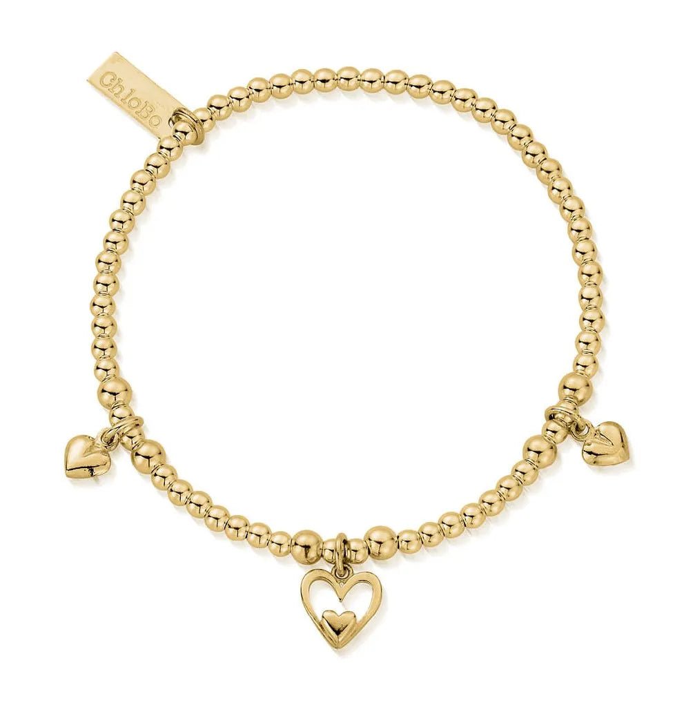 ChloBo Gold Triple Heart Bracelet - MococoChloBoGBSB109210990784862040212Bracelets