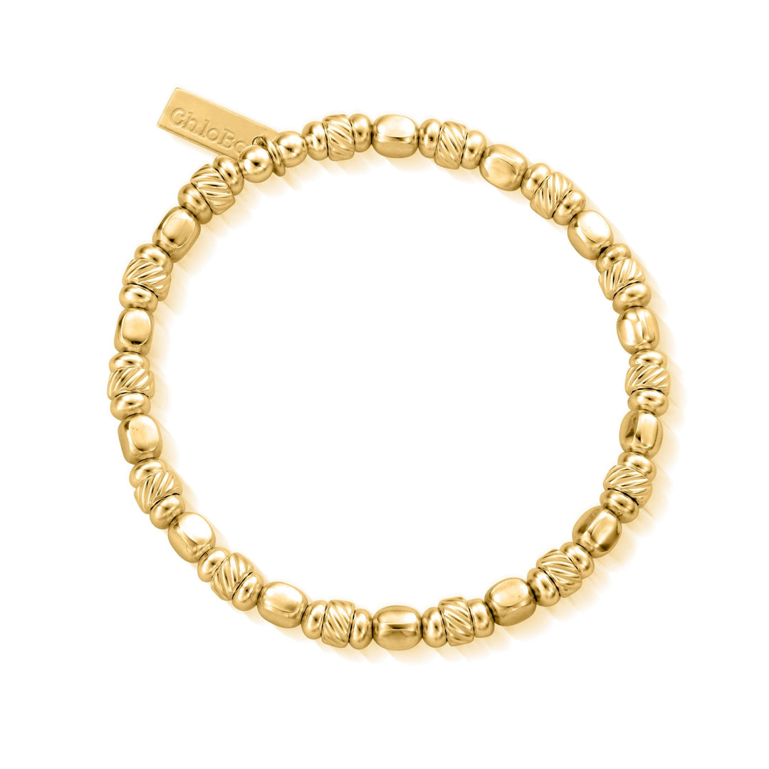 ChloBo Gold Twisted Filler Cube Bracelet - MococoChloBoGBTCUBE0754169351977Bracelets