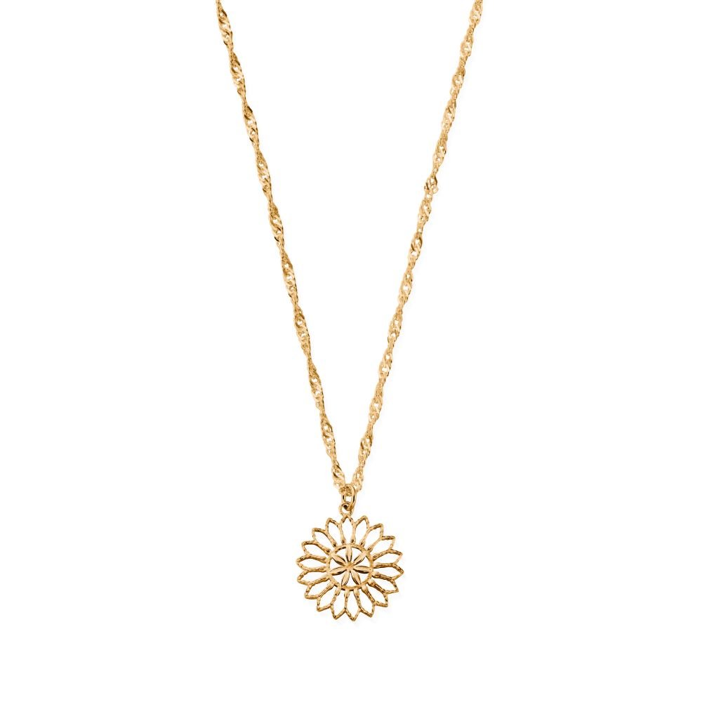 Chlobo Gold Twisted Rope Chain Flower Mandala Necklace - MococoChloBoGNTR32799503616834522Necklaces