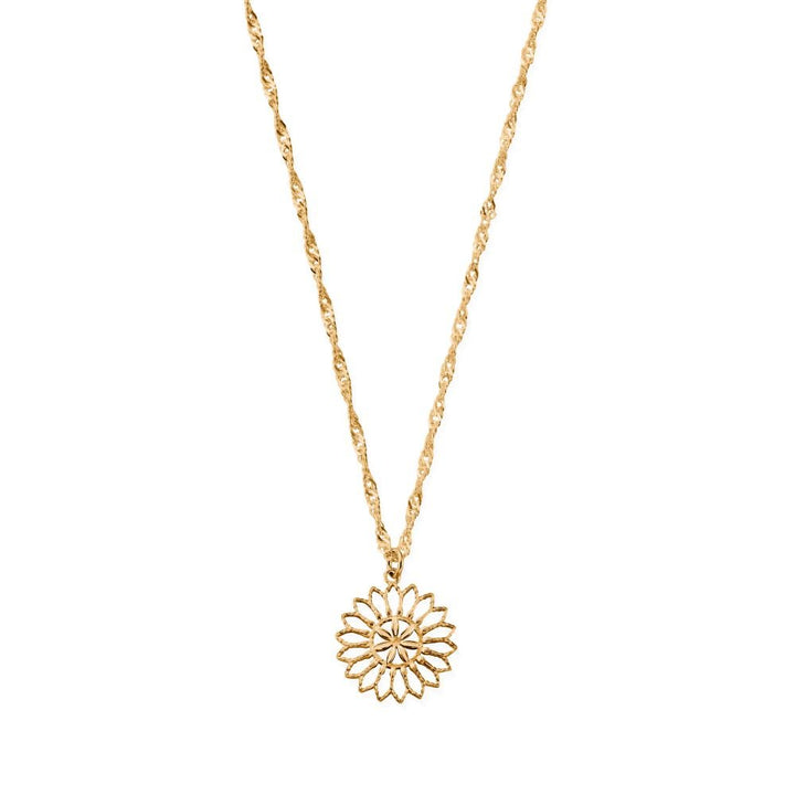 Chlobo Gold Twisted Rope Chain Flower Mandala Necklace - MococoChloBoGNTR32799503616834522Necklaces