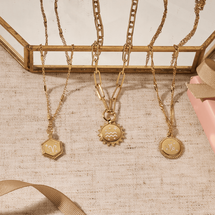 ChloBo Gold Zodiac Moon Coin Necklace - MococoChloBoPGNTR3261/ZOD9505584392233Necklaces