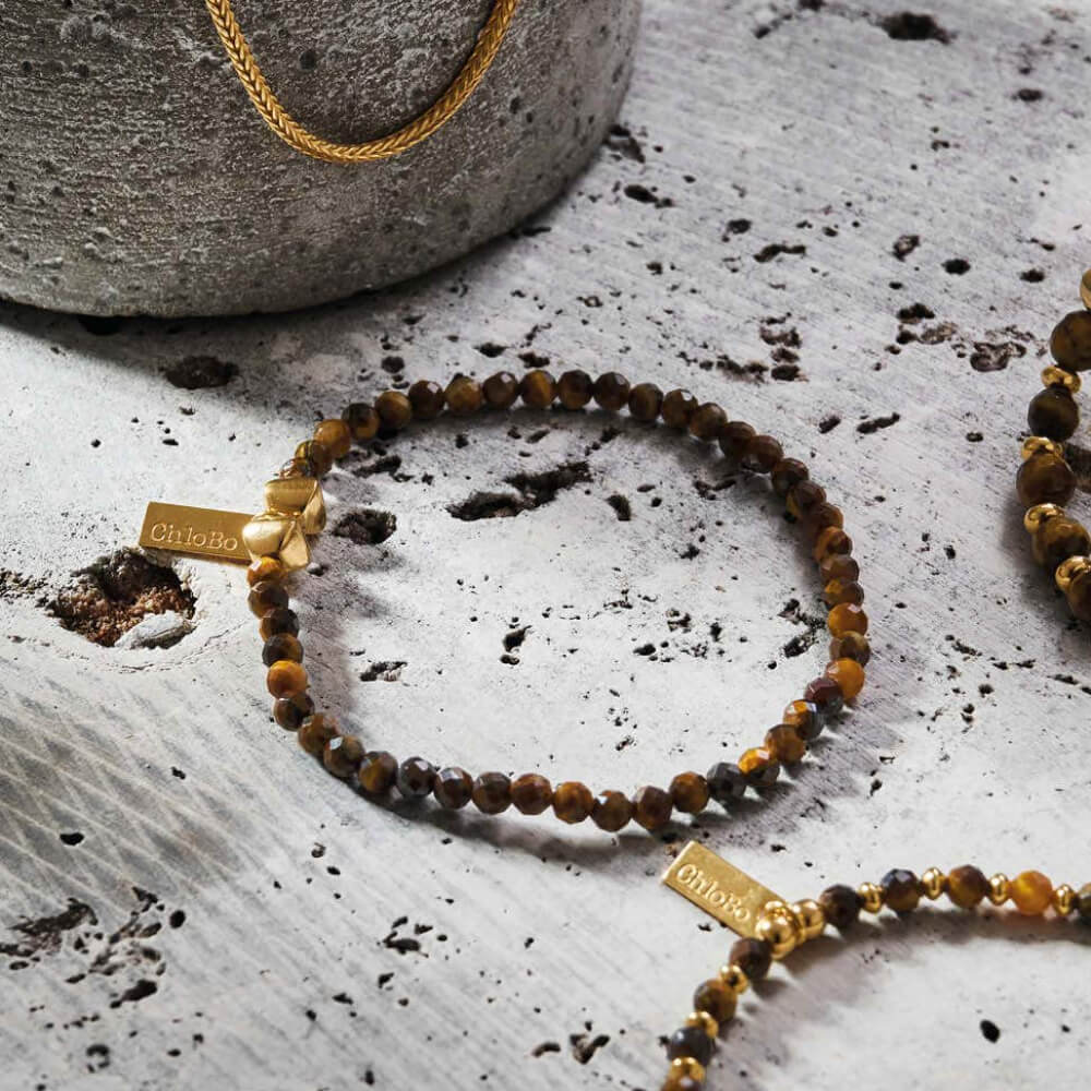 ChloBo Men's Gold Tiger's Eye Bracelet - MococoChloBoGBTESBM5060436644181Bracelets