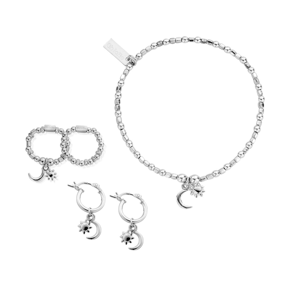 ChloBo Moon & Sun Bracelet, Earrings & Ring Set - MococoChloBoJewellery Sets