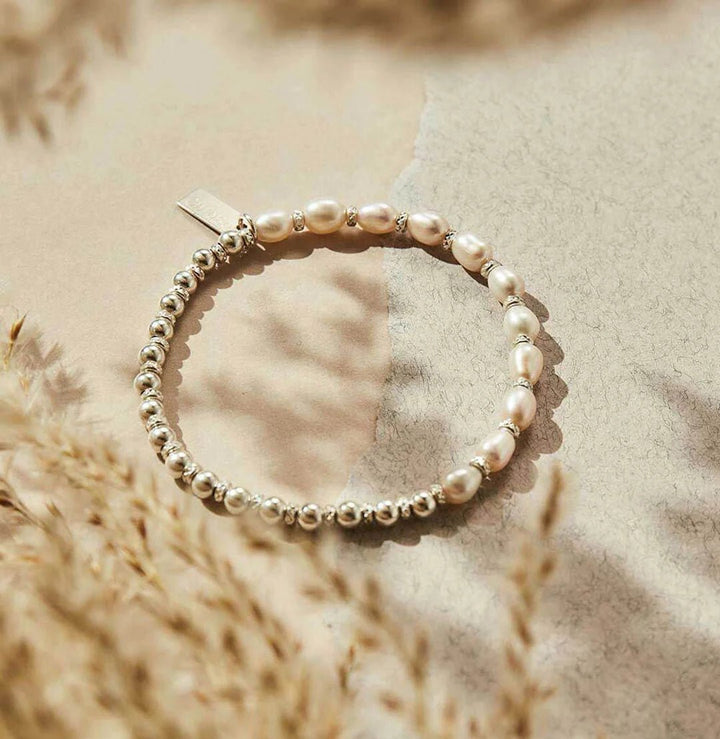 ChloBo Mummy & Child Silver and Pearl Story of Love Set of 2 Bracelets - MococoChloBoBracelets