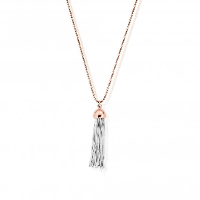 ChloBo Rose Gold Cap Tassel Pendant Necklace