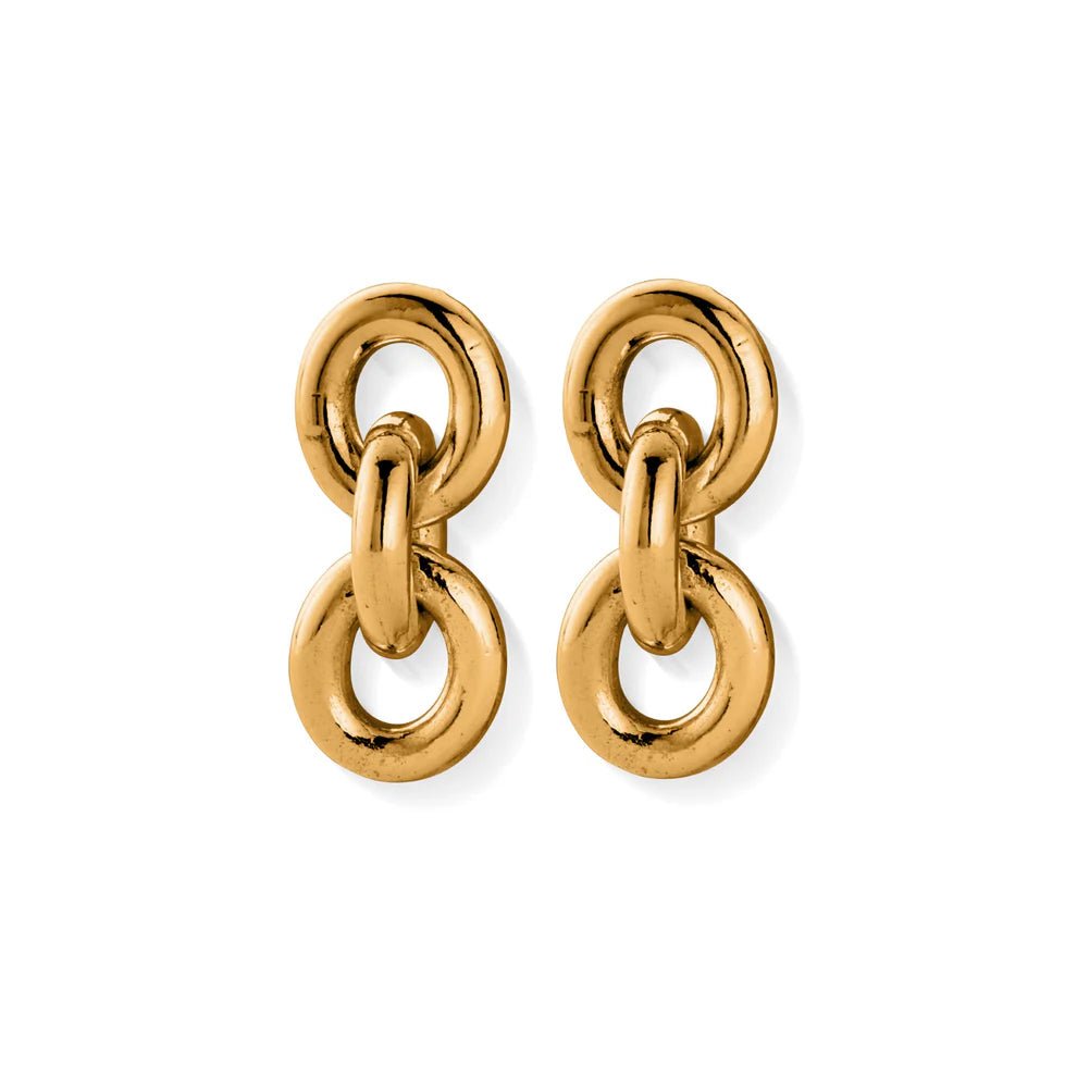 ChloBo Silver and Gold Anchor Chain 3 Link Earrings - MococoChloBoCC-G-ER-7-S19501915954590Earrings