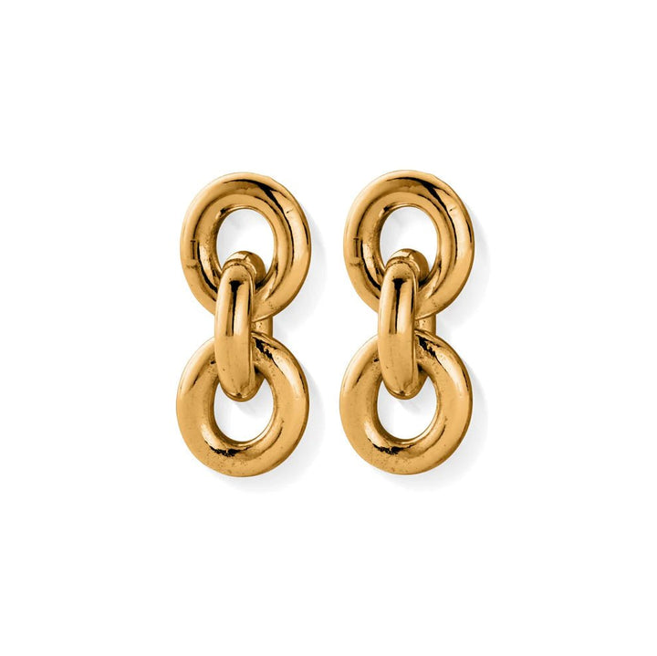 ChloBo Silver and Gold Anchor Chain 3 Link Earrings - MococoChloBoCC-G-ER-7-S19501915954590Earrings