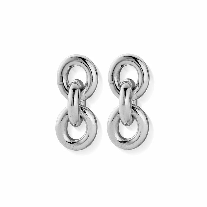 ChloBo Silver and Gold Anchor Chain 3 Link Earrings - MococoChloBoCC-S-ER-7-S19502914267988Earrings