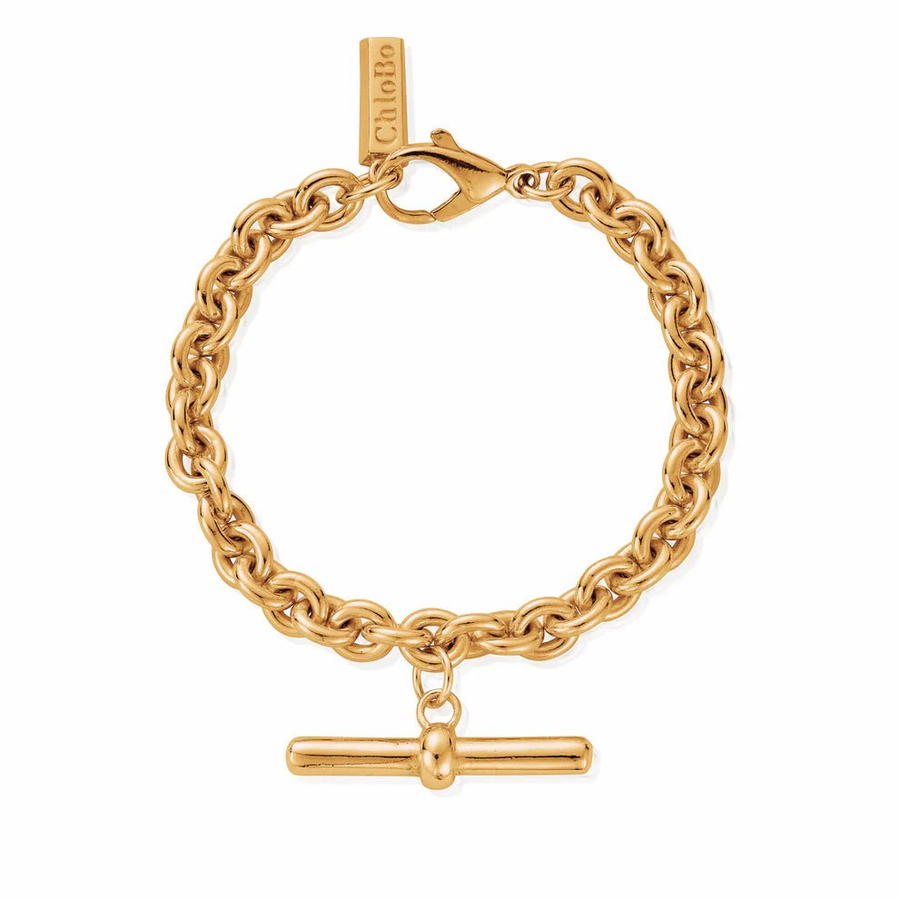 ChloBo Silver and Gold Anchor Chain T - Bar Bracelet - MococoChloBoCC-G-BR-18-S19501324335447Bracelet