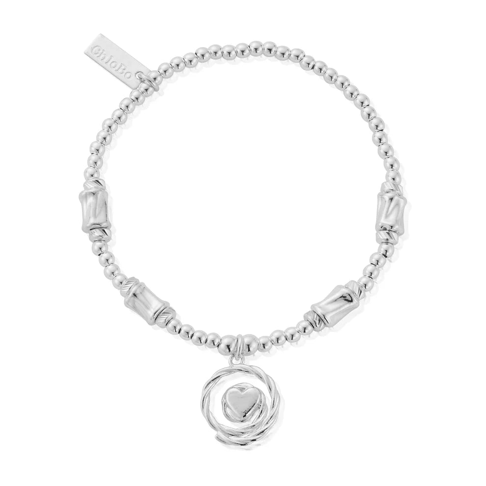 ChloBo Silver and Gold Charm Chunky Twist Spiral of Love Bracelet - MococoChloBoSBCCCT32849506472339989Bracelet