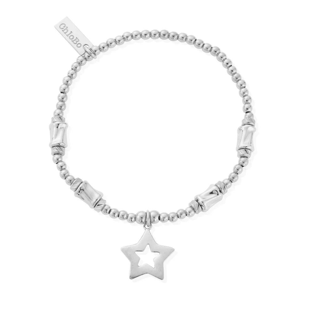 ChloBo Silver and Gold Cute Charm Chunky Twist Open Star Bracelet - MococoChloBoSBCCCT8129504578983938Bracelet