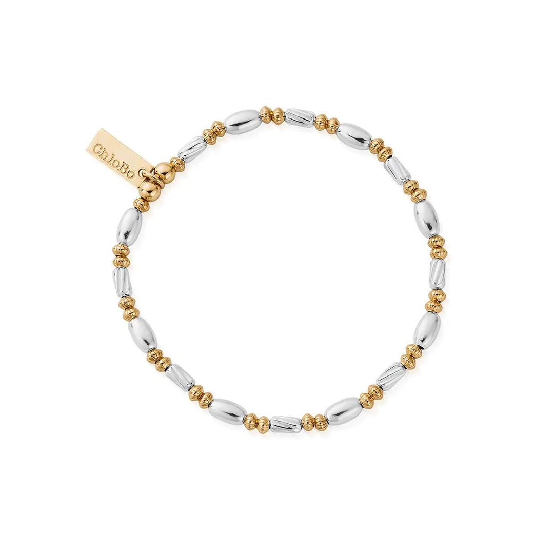 Chlobo Silver and Gold Twisted Oval Bracelet - MococoChloBoGMBTOVAL9506922692589Bracelets