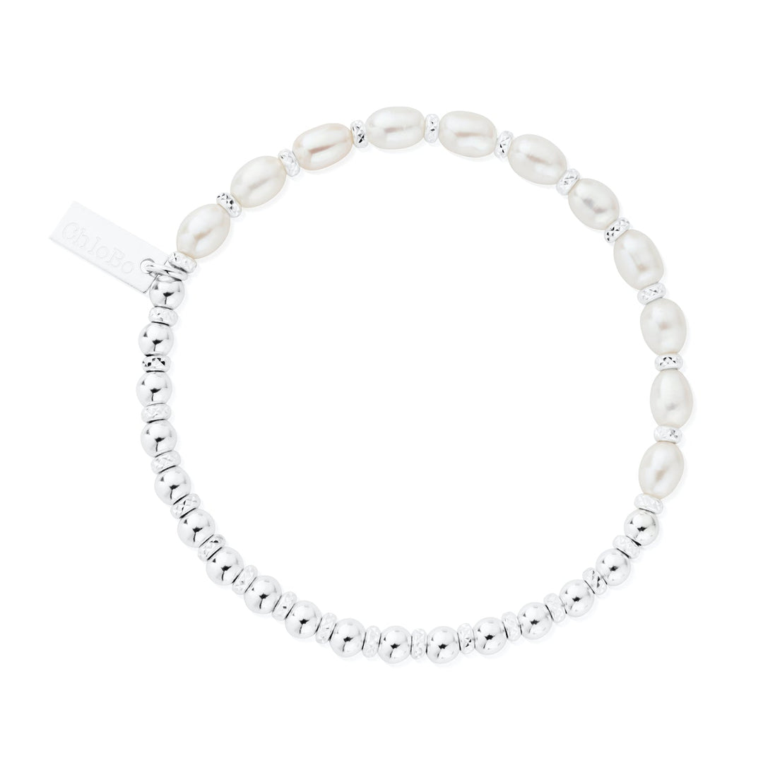 ChloBo Silver and Pearl Story of Love Bracelet - MococoChloBoSBSPEARL0754169354695Bracelets