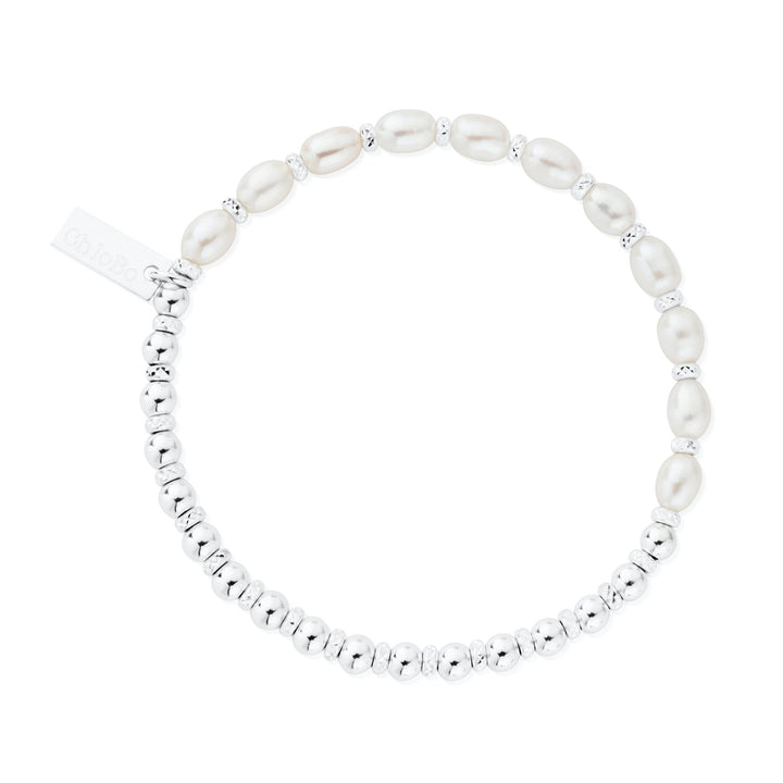 ChloBo Silver and Pearl Story of Love Bracelet - MococoChloBoSBSPEARL0754169354695Bracelets