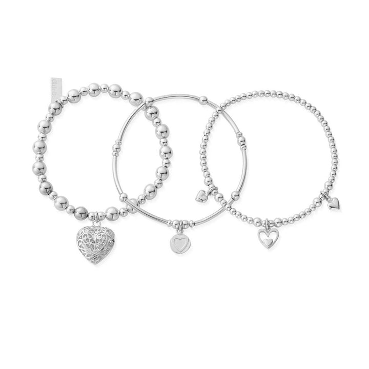 ChloBo Silver Compassion Set Of 3 Love Bracelets - MococoChloBoSBSTA3L0754169355807Bracelets