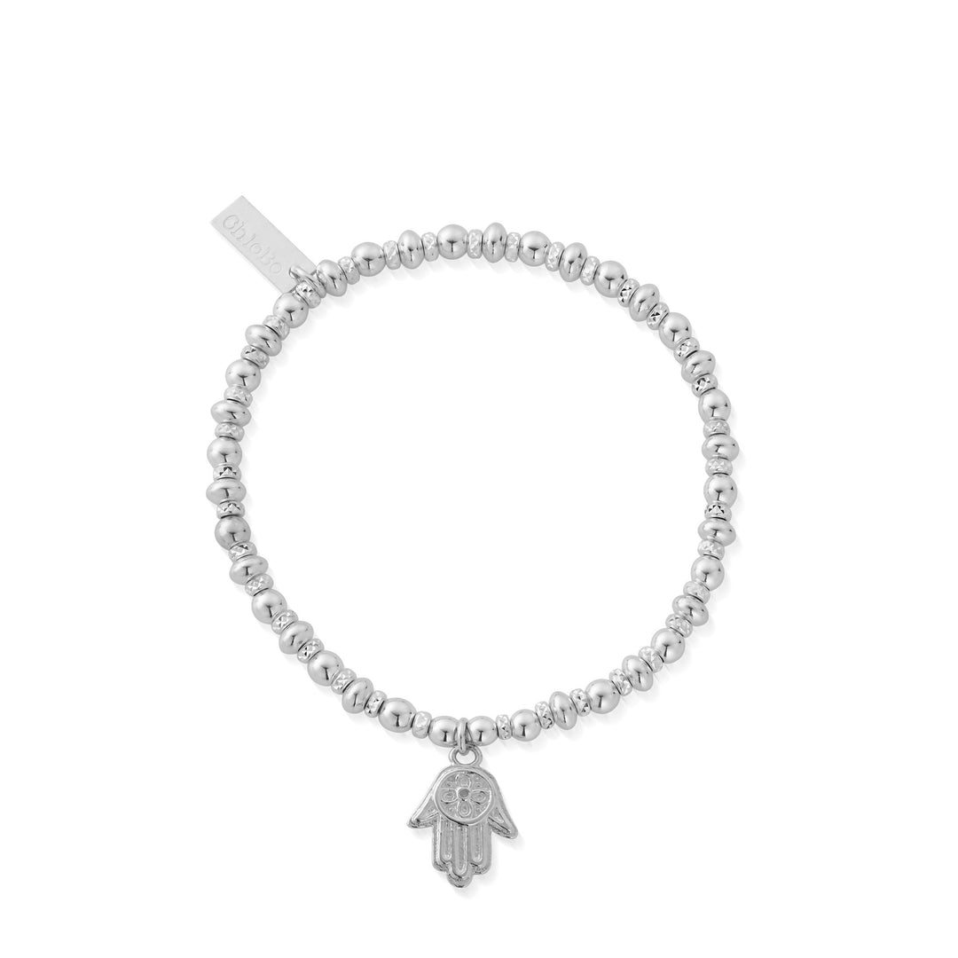 ChloBo Silver Cute Charm Decorated Hamsa Hand Bracelet - MococoChloBoSBCC6075060436640275Bracelets