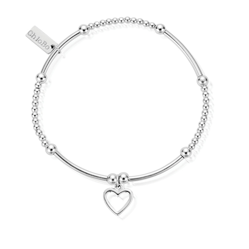 Cute Mini Open Heart Charm Bracelet