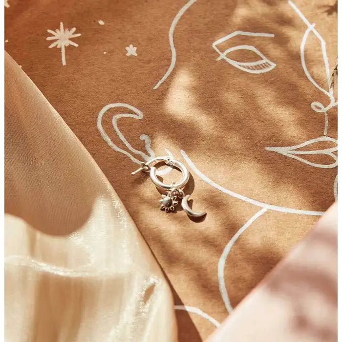 ChloBo Silver Dainty Moon & Sun Small Hoops - MococoChloBoSEH5820754169351816Earrings
