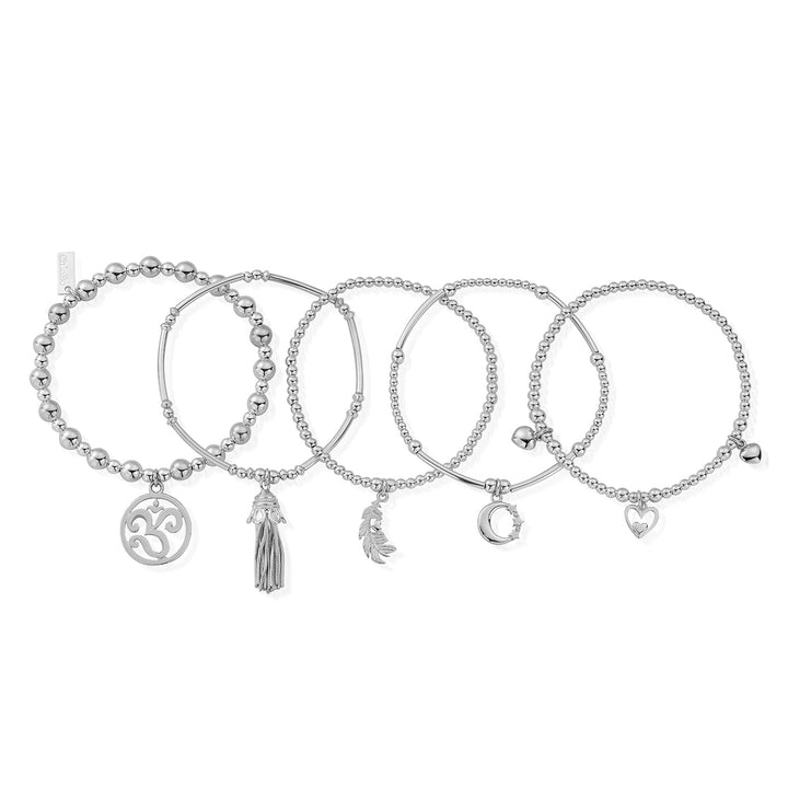ChloBo Silver Divine Stack of 5 Bracelets - MococoChloBoSBSTA5D0784862043169Bracelets