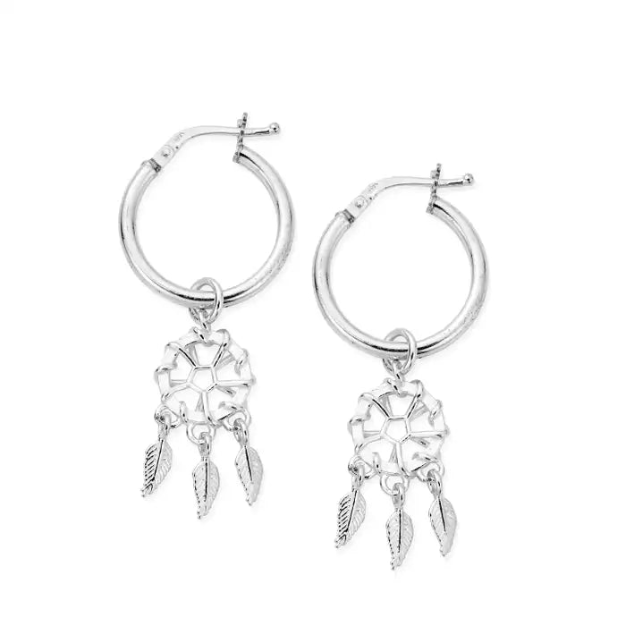 Chlobo Silver Dream Catcher Hoop Earrings - MococoChloBoSEH32909505863398253Earrings