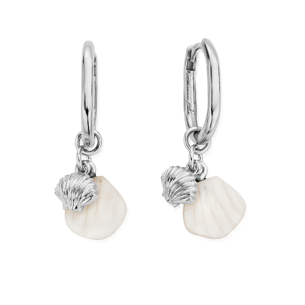 Chlobo Silver Dream Waves oval Hoop Earrings - MococoChloBoSEH351435409507839133554Earrings