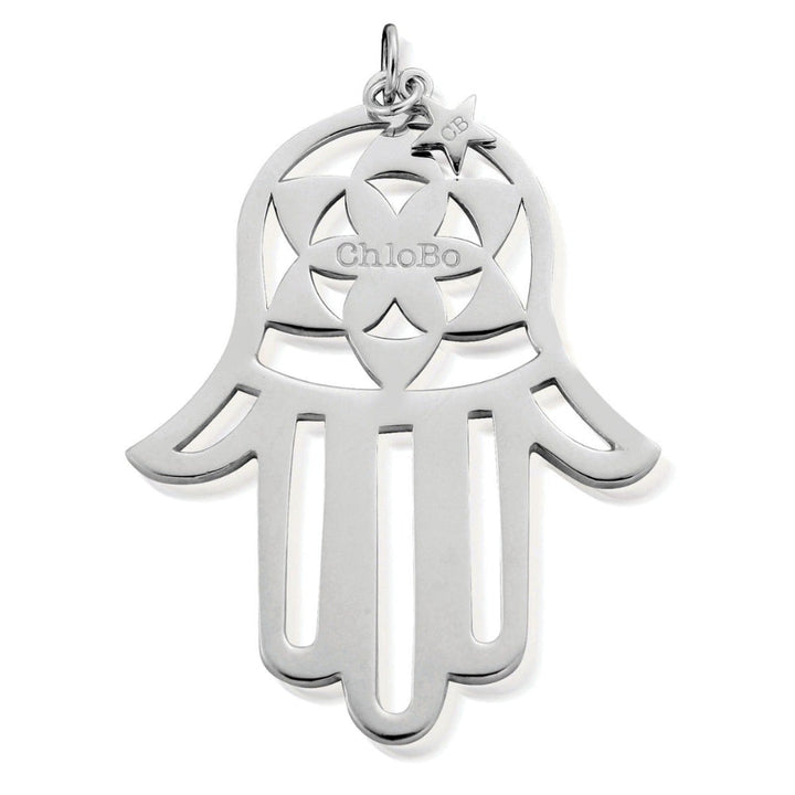 ChloBo Silver Extra Large Hamsa Hand Pendant Image 1