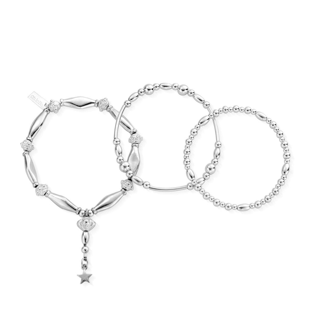 ChloBo Silver Fearless Stack of 3 Bracelets - MococoChloBoSBSTA3F0754169352004Bracelets