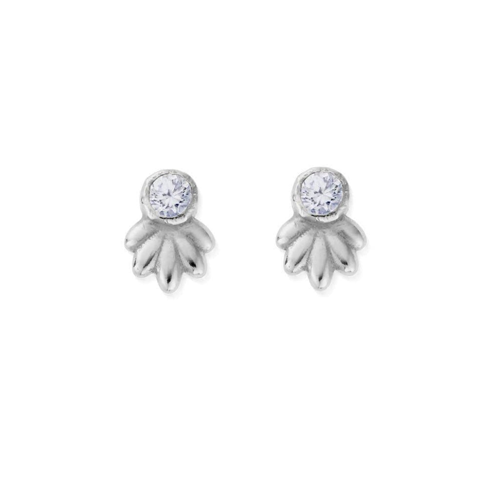 ChloBo Silver Glistening Flower Bud Stud Earrings - MococoChloBoSEST34449503859641635Earrings