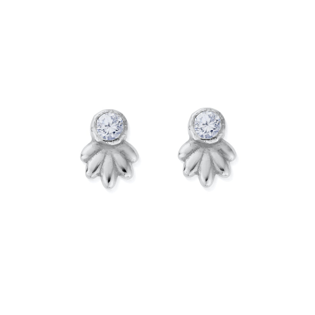 ChloBo Silver Glistening Flower Bud Stud Earrings - MococoChloBoSEST34449503859641635Earrings