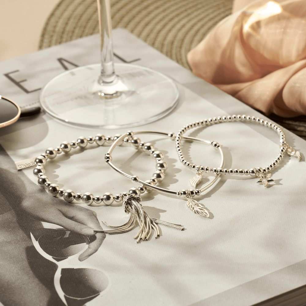 Chlobo Silver Guidance with Tassel Stack of 3 Bracelets - MococoChloBoSBSTA3G9504278227479Bracelets