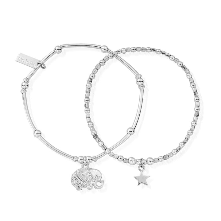 ChloBo Silver Lucky Set of 2 Bracelets Image 1