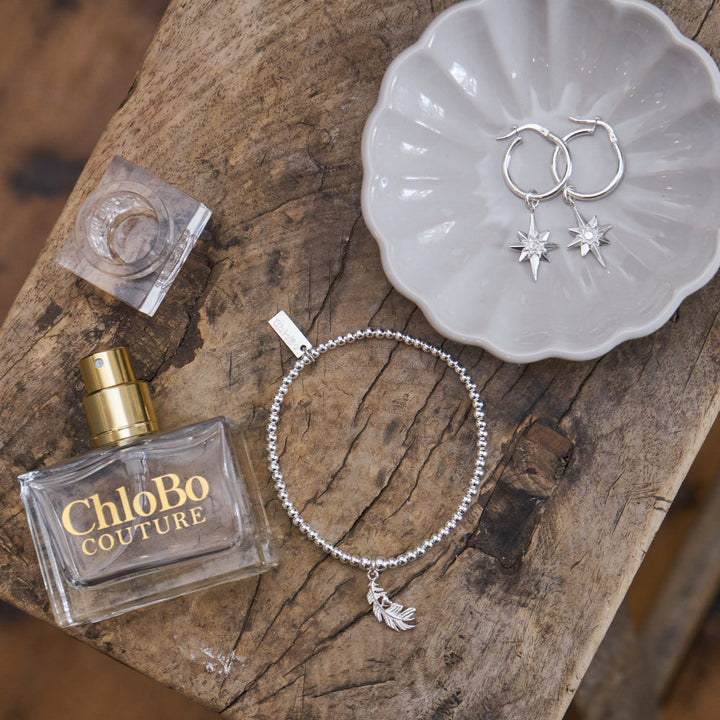 ChloBo Silver Lucky Star Hoop Earrings Image 6