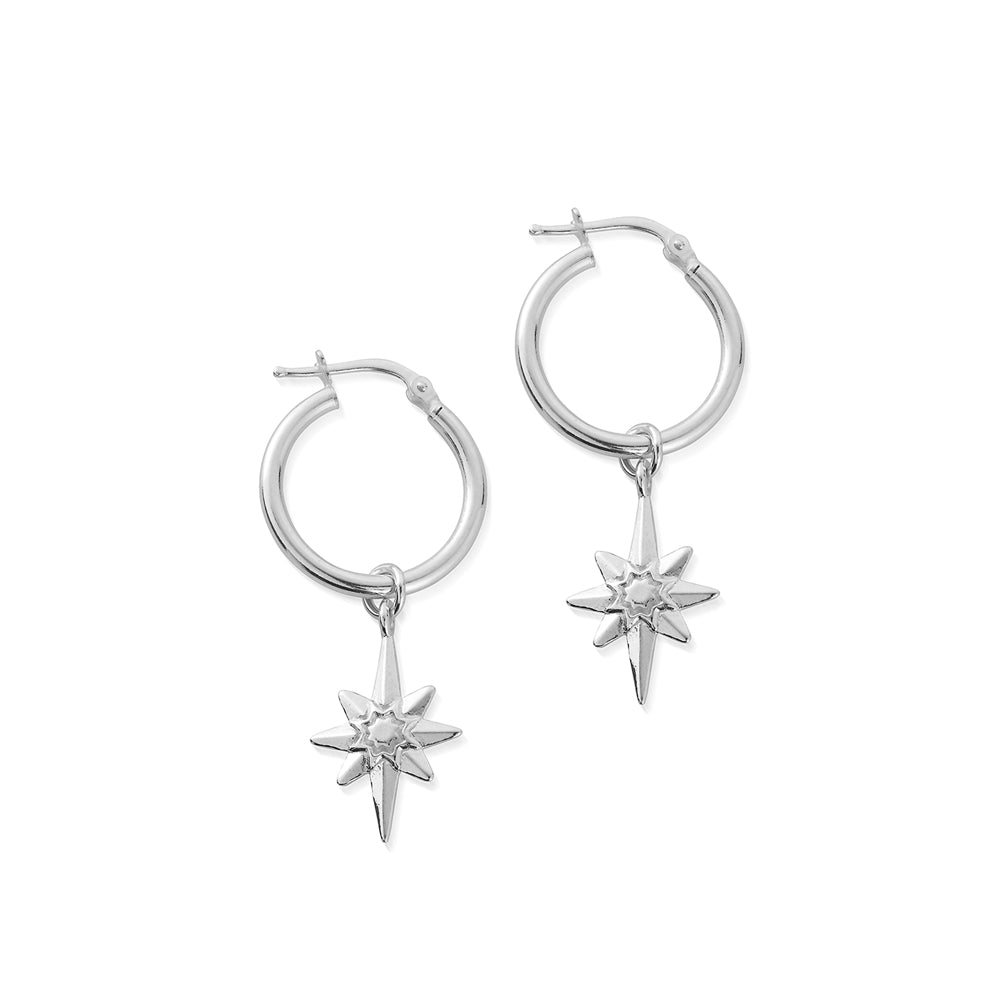 ChloBo Silver Lucky Star Hoop Earrings - MococoChloBoSEH20660784862042483Earrings