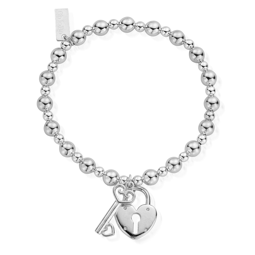 ChloBo Silver Mini Ball Lock & Key Bracelet - MococoChloBoSBMSB9235060441659996Bracelets
