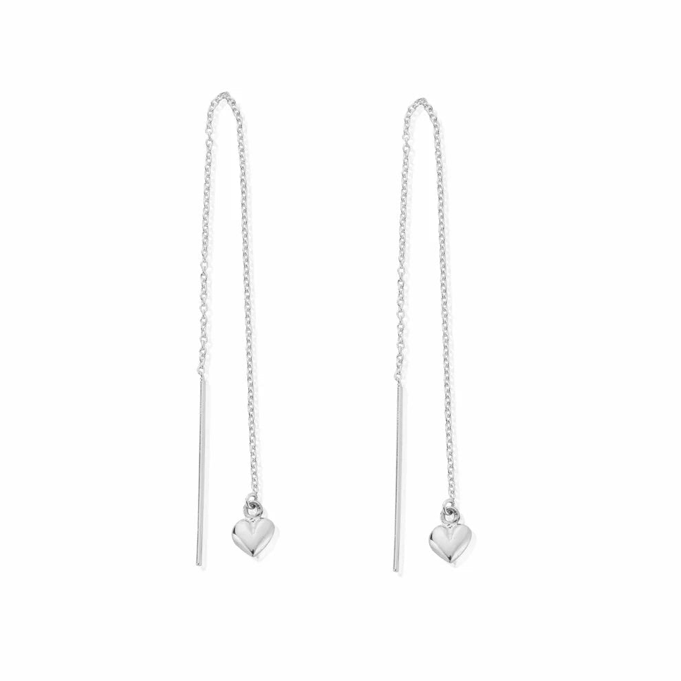 ChloBo Silver Mini Puffed Heart Pull Through Earrings - MococoChloBoSEDR11999503862973570Earrings