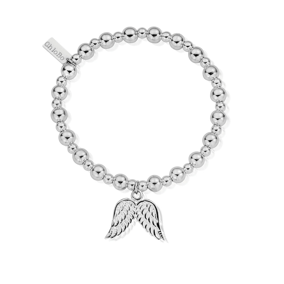 ChloBo Silver Mini Small Ball Double Angel Wing Bracelet - MococoChloBoSBMSB7025060436640459Bracelets