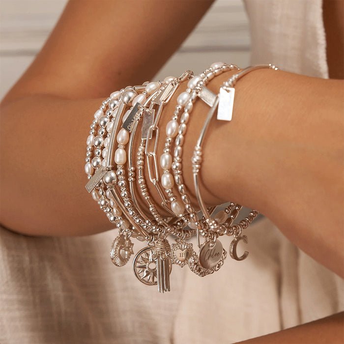 Chlobo Silver Mini Small Ball Guiding Heart Bracelet - MococoChloBoSBMSB32209508441523474Bracelets