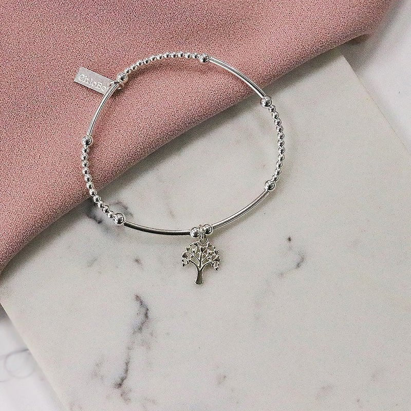 ChloBo Silver Mummy & Child Cute Mini Tree of Life Set of 2 Bracelets - MococoChloBoBracelets
