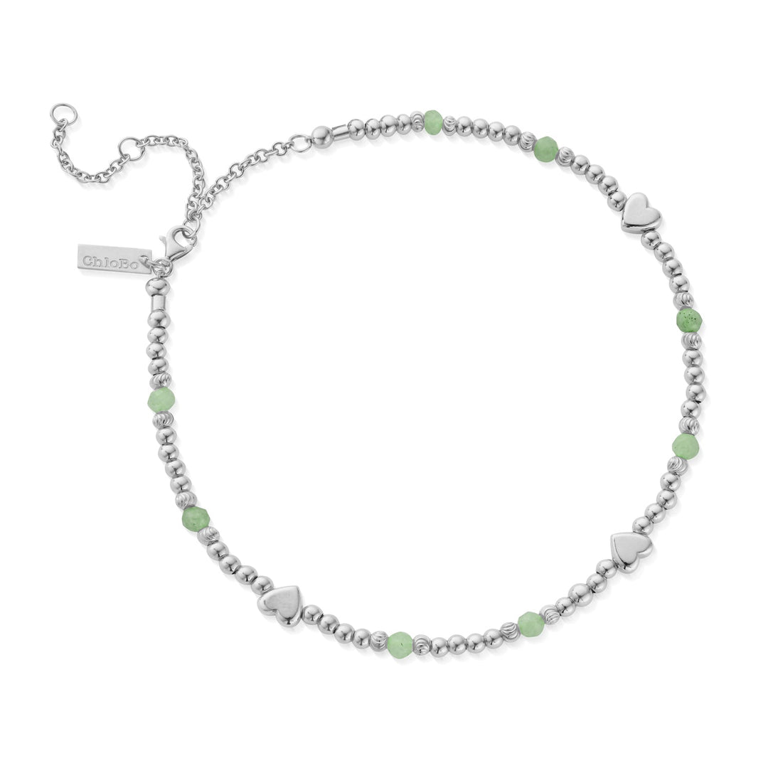 ChloBo Silver New Love Aventurine Anklet - MococoChloBoSANAHEART9503134323935Anklets