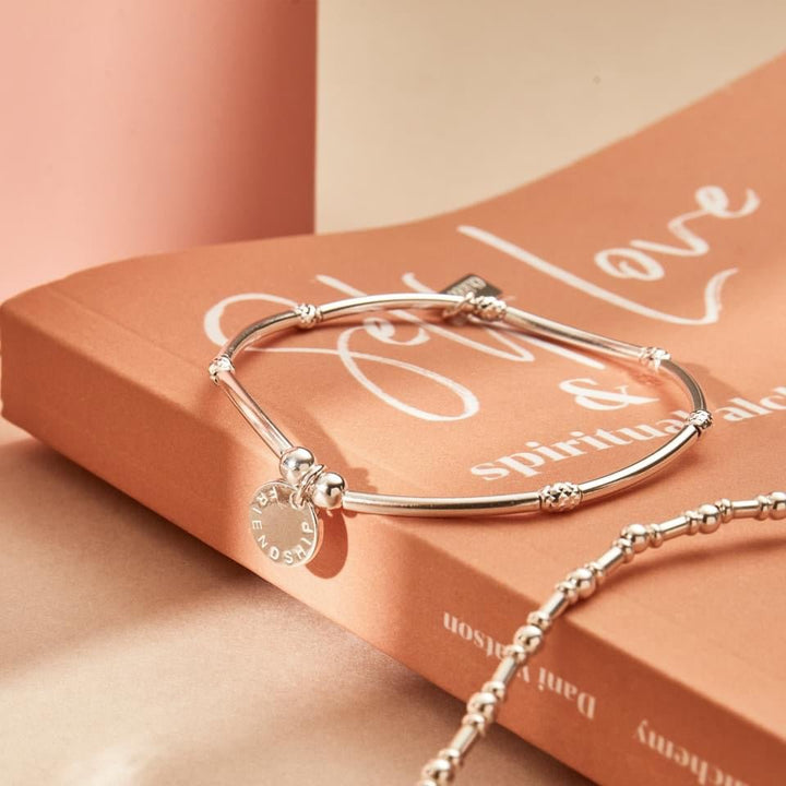 ChloBo Silver Personalised Mini Noodle Sparkle Rice Friendship Disc Bracelet - MococoChloBoSBMNSR0895060436643283Bracelets
