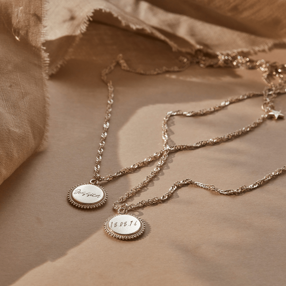 ChloBo Silver Personalised Moon Coin Necklace - MococoChloBoPSNTR3260/WEB9504738162128Necklaces