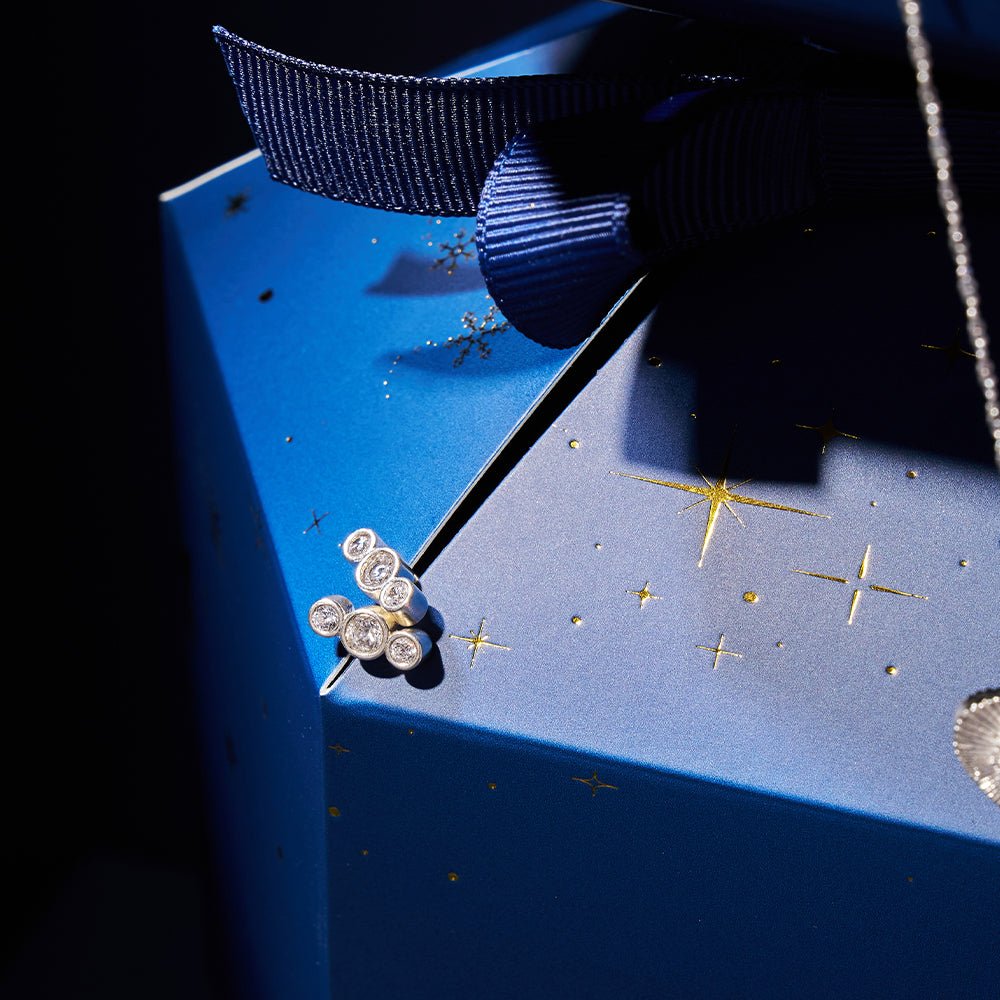 ChloBo Silver Sparkling Love Stud Earrings - MococoChloBoSESTXMAS25Earrings